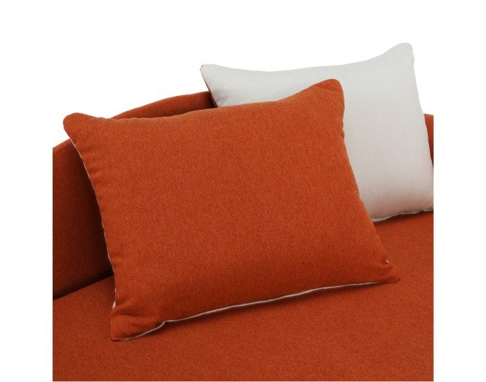 Rozkladacia pohovka s úložným priestorom Diane L - oranžová / béžová