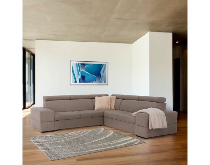 Rohová sedačka s rozkladom a úložným priestorom Monako P - cappuccino