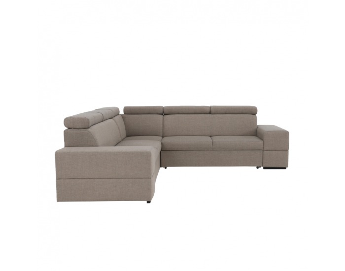 Rohová sedačka s rozkladom a úložným priestorom Monako L - cappuccino