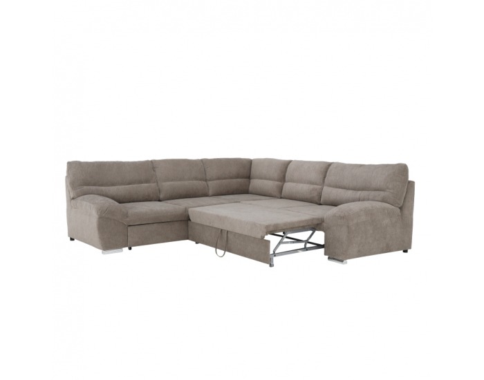 Rohová sedačka s rozkladom a úložným priestorom Albany K L - hnedá