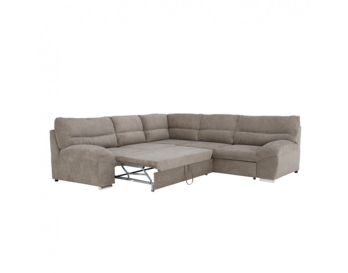 Rohová sedačka s rozkladom a úložným priestorom Albany K P - hnedá