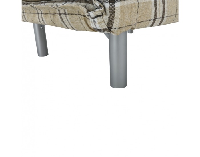 Rozkladacia pohovka Saran - béžová / károvaný vzor