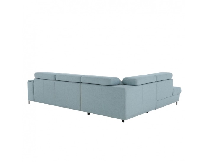 Rohová sedačka Gevona OL+R+2BP L - mentolová / krémové šitie