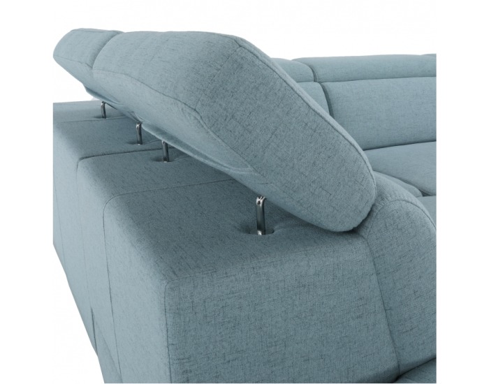 Rohová sedačka Gevona OL+R+2BP L - mentolová / krémové šitie