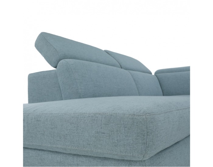 Rohová sedačka Gevona OL+R+2BP L - mentolová / krémové šitie