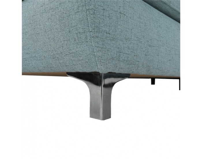 Rohová sedačka Gevona 2BL+R+OP P - mentolová / krémové šitie