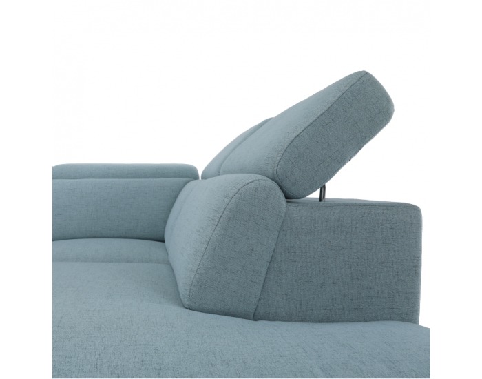 Rohová sedačka Gevona 2BL+R+OP P - mentolová / krémové šitie