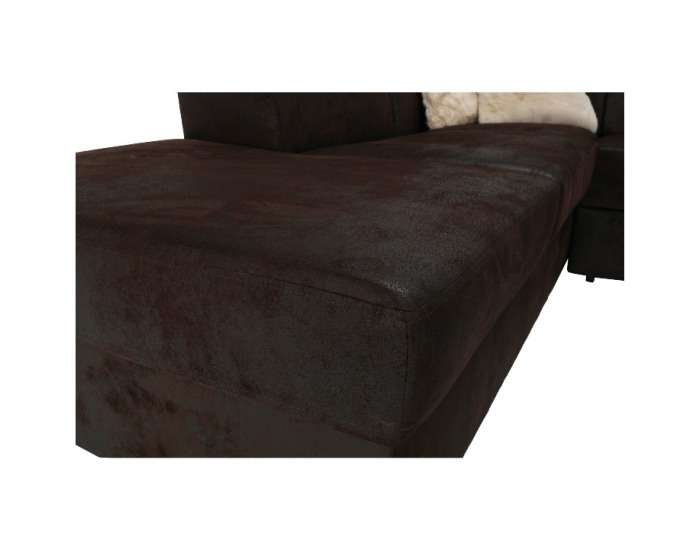 Rohová sedačka s rozkladom Vador L - čokoládová