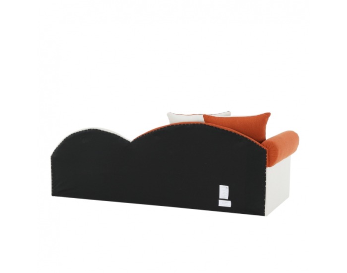 Rozkladacia pohovka s úložným priestorom Diane L - oranžová / béžová