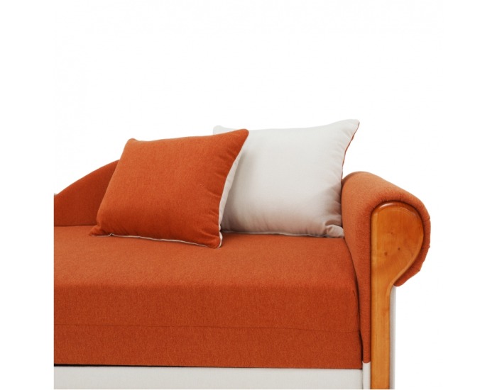 Rozkladacia pohovka s úložným priestorom Diane P - oranžová / béžová