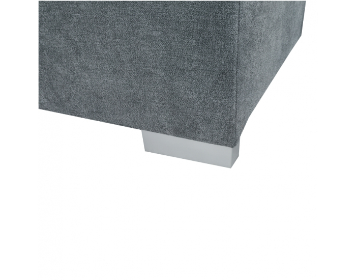 Rohová sedačka U s rozkladom a úložným priestorom Nicoleta L - sivá