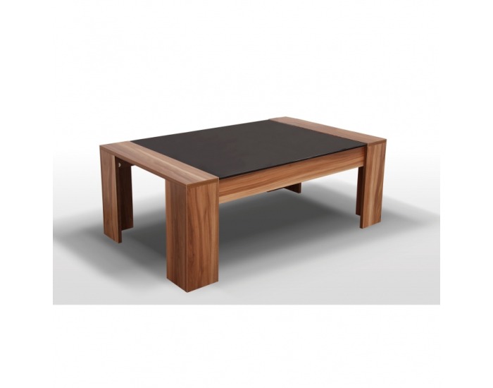 Konferenčný stolík Raymond - orech / čierna