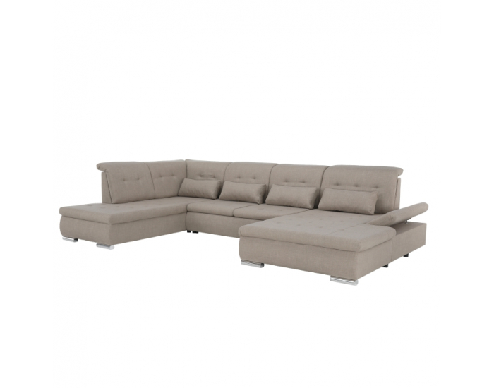 Rohová sedačka U s rozkladom Resta L - béžová