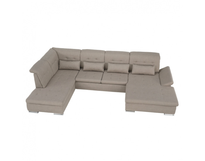 Rohová sedačka U s rozkladom Resta L - béžová