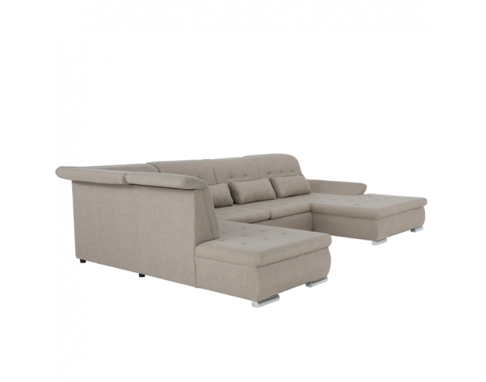 Rohová sedačka U s rozkladom Resta L - béžová