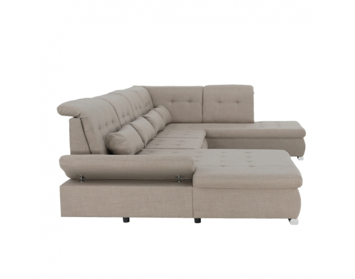 Rohová sedačka U s rozkladom Resta P - béžová