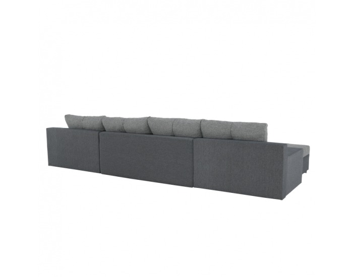 Rohová sedačka U s rozkladom Savona U L/P - svetlosivá / sivá