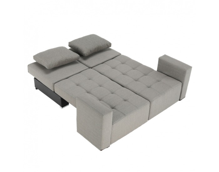 Rozkladacia pohovka s úložným priestorom Atlantico - béžová / hnedá