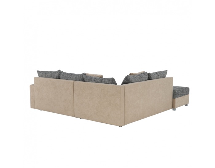Rohová sedačka Ida New L - béžová / sivobéžová melírovaná