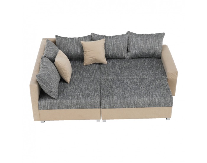 Rohová sedačka Ida New L - béžová / sivobéžová melírovaná