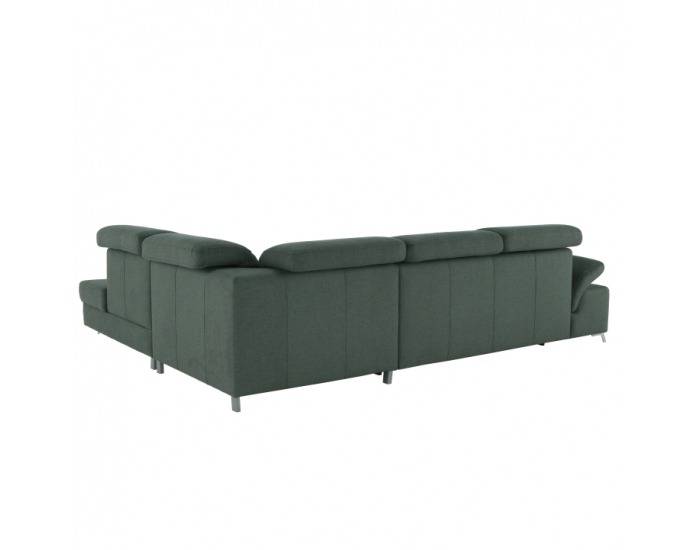 Rohová sedačka s rozkladom a úložným priestorom Alvaro P - zelená