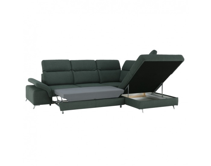 Rohová sedačka s rozkladom a úložným priestorom Alvaro P - zelená