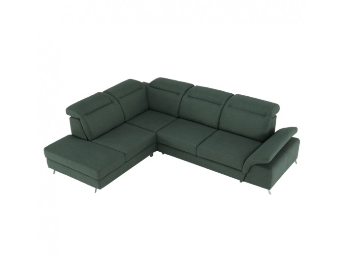Rohová sedačka s rozkladom a úložným priestorom Alvaro L - zelená