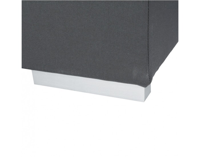 Rohová sedačka s rozkladom a úložným priestorom Kazara RM P - sivá / svetlé šitie