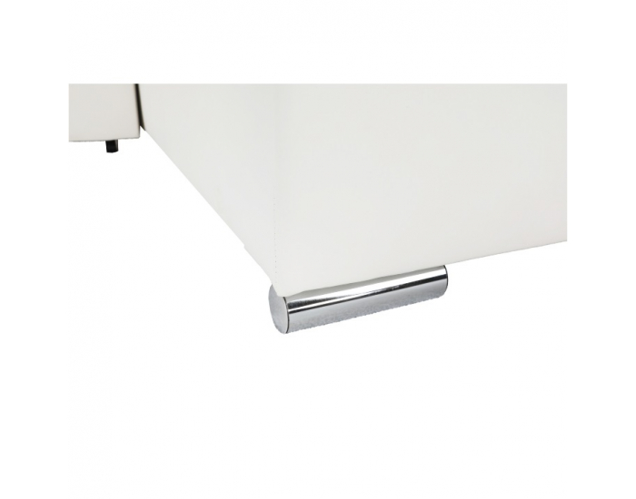 Rohová sedačka U s rozkladom a úložným priestorom Kamelia L - biela / sivá