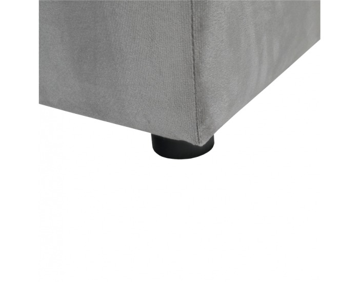 Rohová sedačka U s rozkladom a úložným priestorom Dalas L/P - sivá