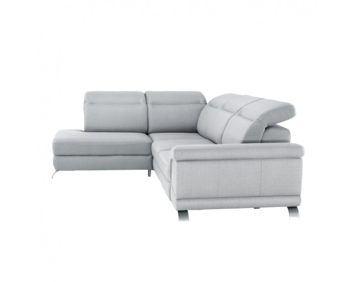Rohová sedačka s rozkladom a úložným priestorom Ermo L - svetlosivá