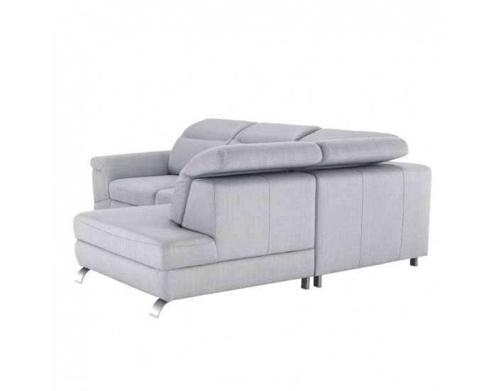 Rohová sedačka s rozkladom a úložným priestorom Ermo P - svetlosivá