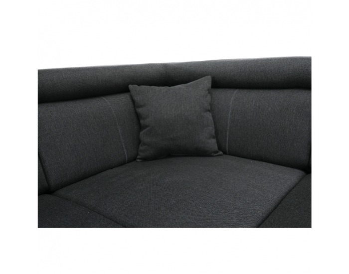 Rohová sedačka Cari L - tmavosivá
