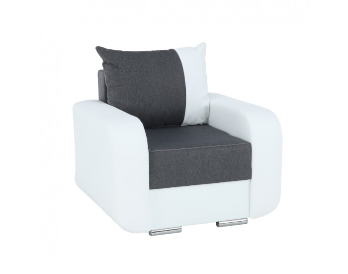 Kreslo Mono - biela / čierna