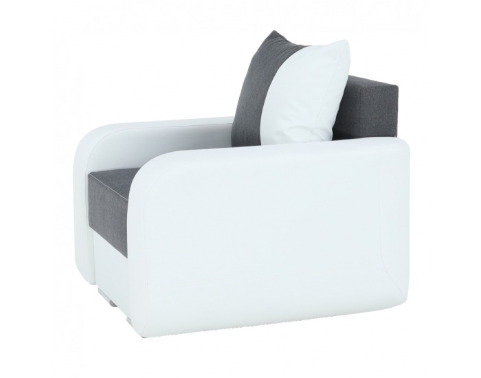 Kreslo Mono - biela / čierna