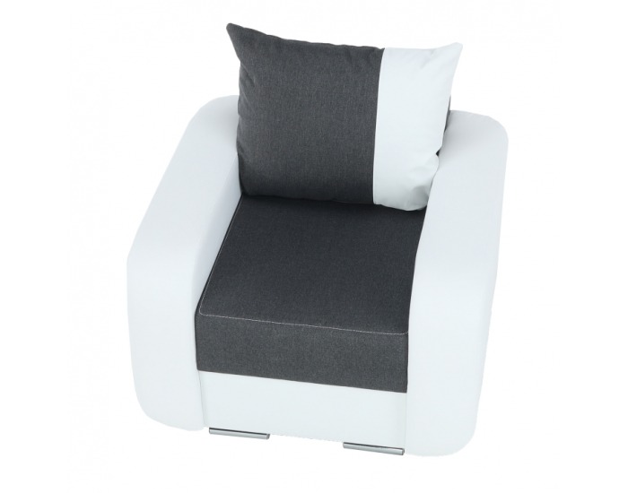 Kreslo Mono - biela / čierna