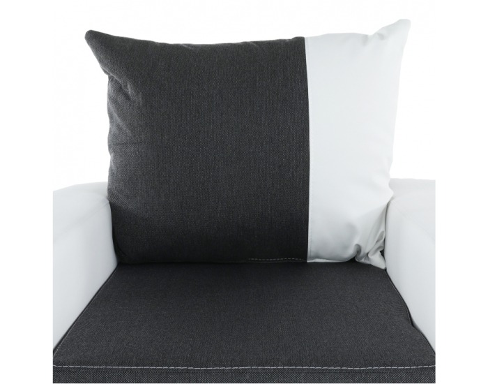 Kreslo Mono - biela / čierna