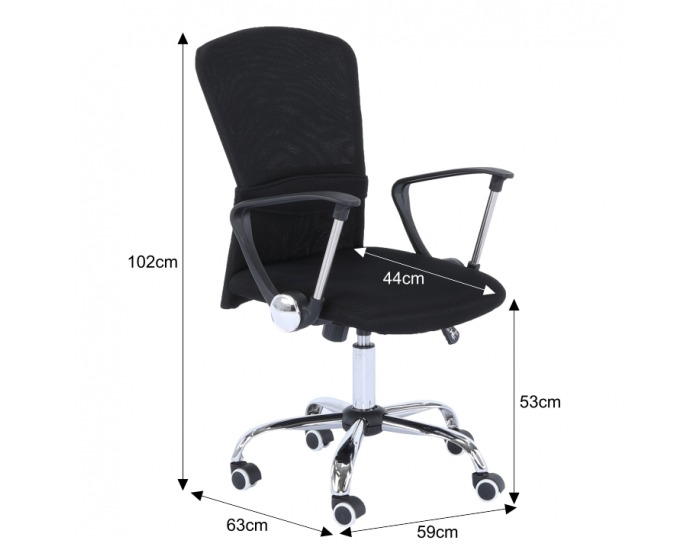 Kancelárska stolička s podrúčkami Aex - čierna