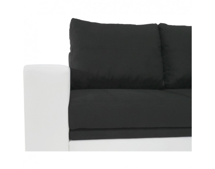 Rohová sedačka s rozkladom a úložným priestorom Waran P - biela / čierna