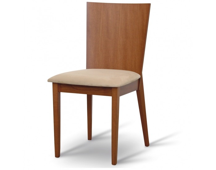 Jedálenská stolička Dacia - čerešňa / béžová