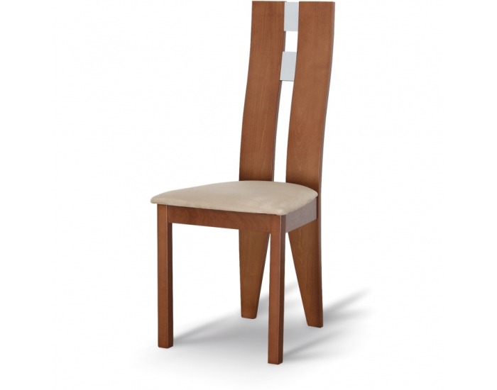 Jedálenská stolička Bona - čerešňa / béžová