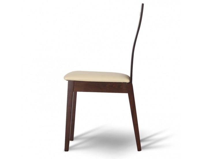Jedálenská stolička Abril - orech / béžová