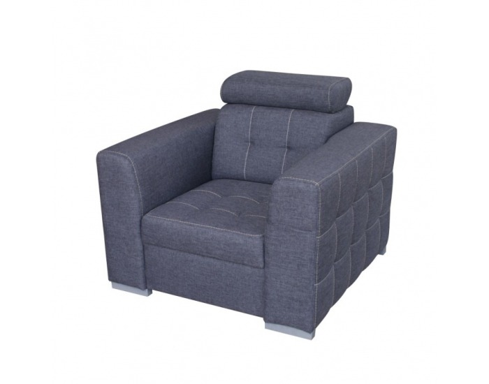 Kreslo Kazara - sivá / svetlé šitie