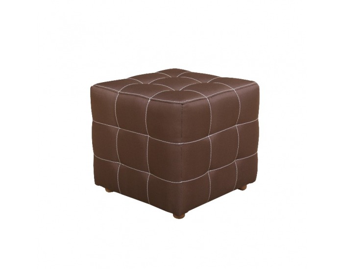 Taburetka Kazara - čokoládová / svetlé šitie