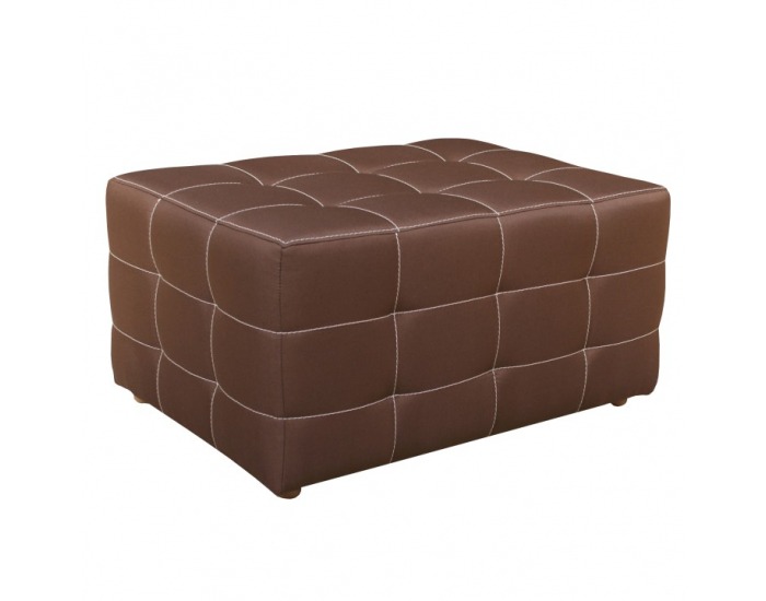 Taburetka Kazara - čokoládová / svetlé šitie