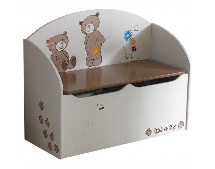 Box na hračky Puff 234549 - čokoládová / biela