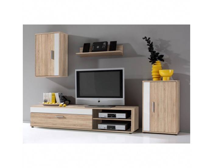Obývacia stena Asole - dub sonoma / biela