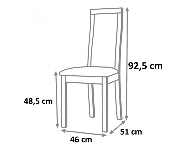 Jedálenská stolička Abril - orech / béžová