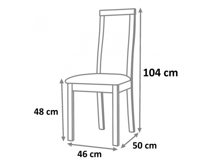 Jedálenská stolička Fela - wenge / svetlohnedá melírovaná
