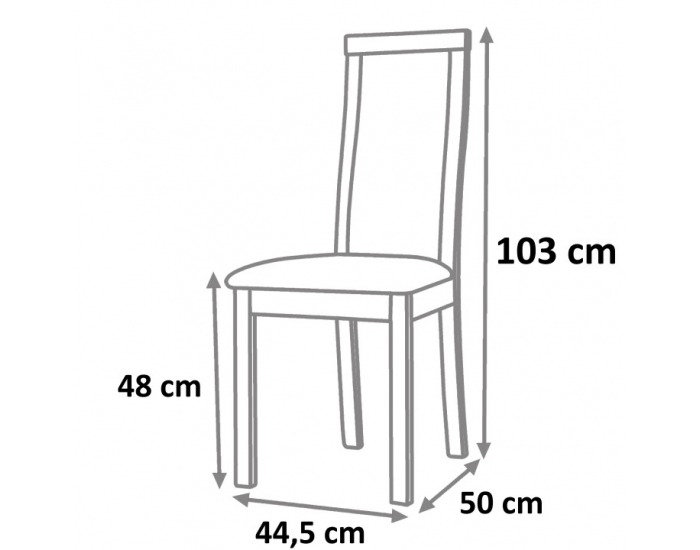 Jedálenská stolička Bona - čerešňa / béžová